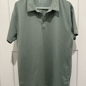 Bylt Premium Basics Lux Short Sleeve Polo Shirt Men's L Sage Green